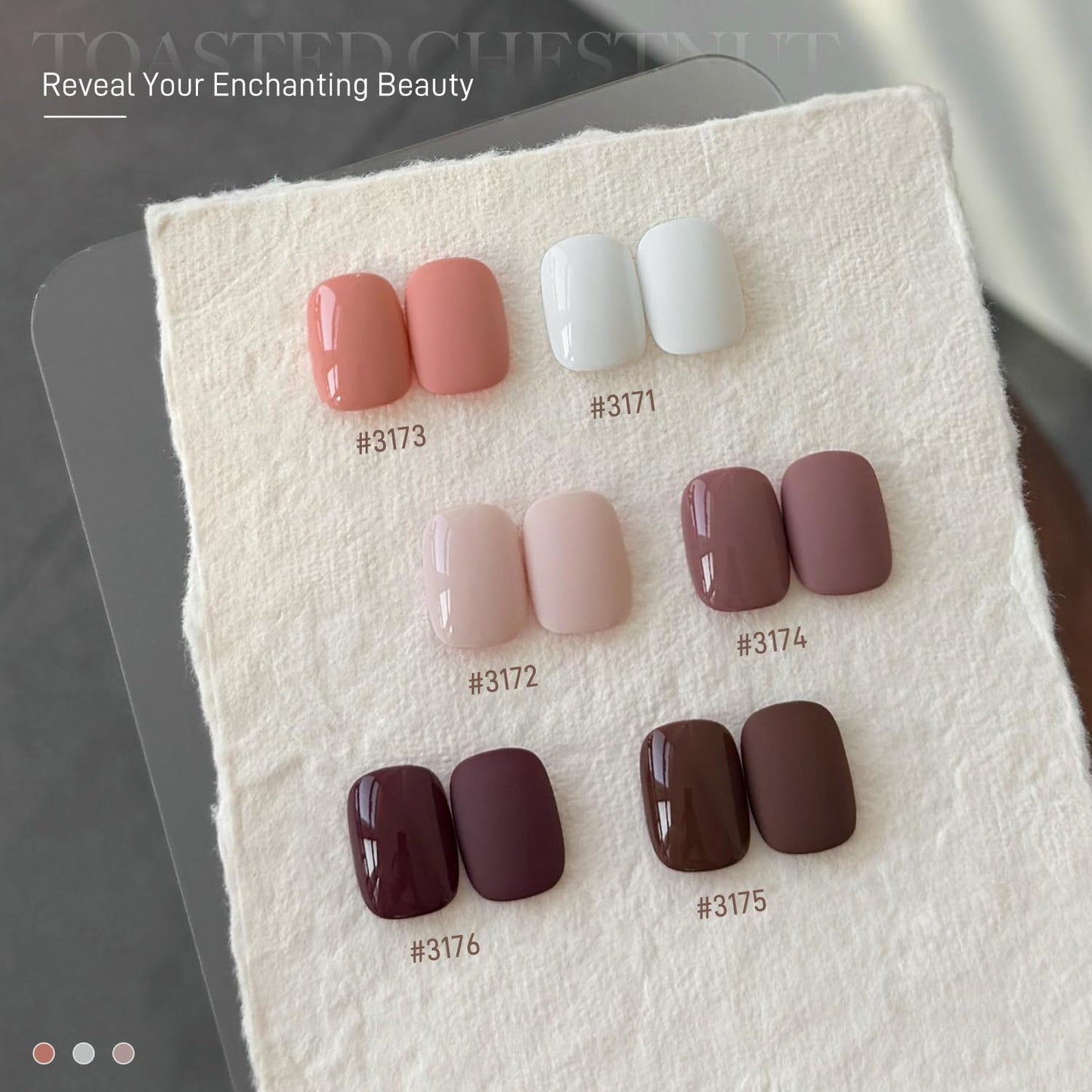 GAOY Mauve Gel Nail Polish Set, Brown Red Neutral Pink, Nude Shades, Need Lamp Cure, Nail Art Manicure