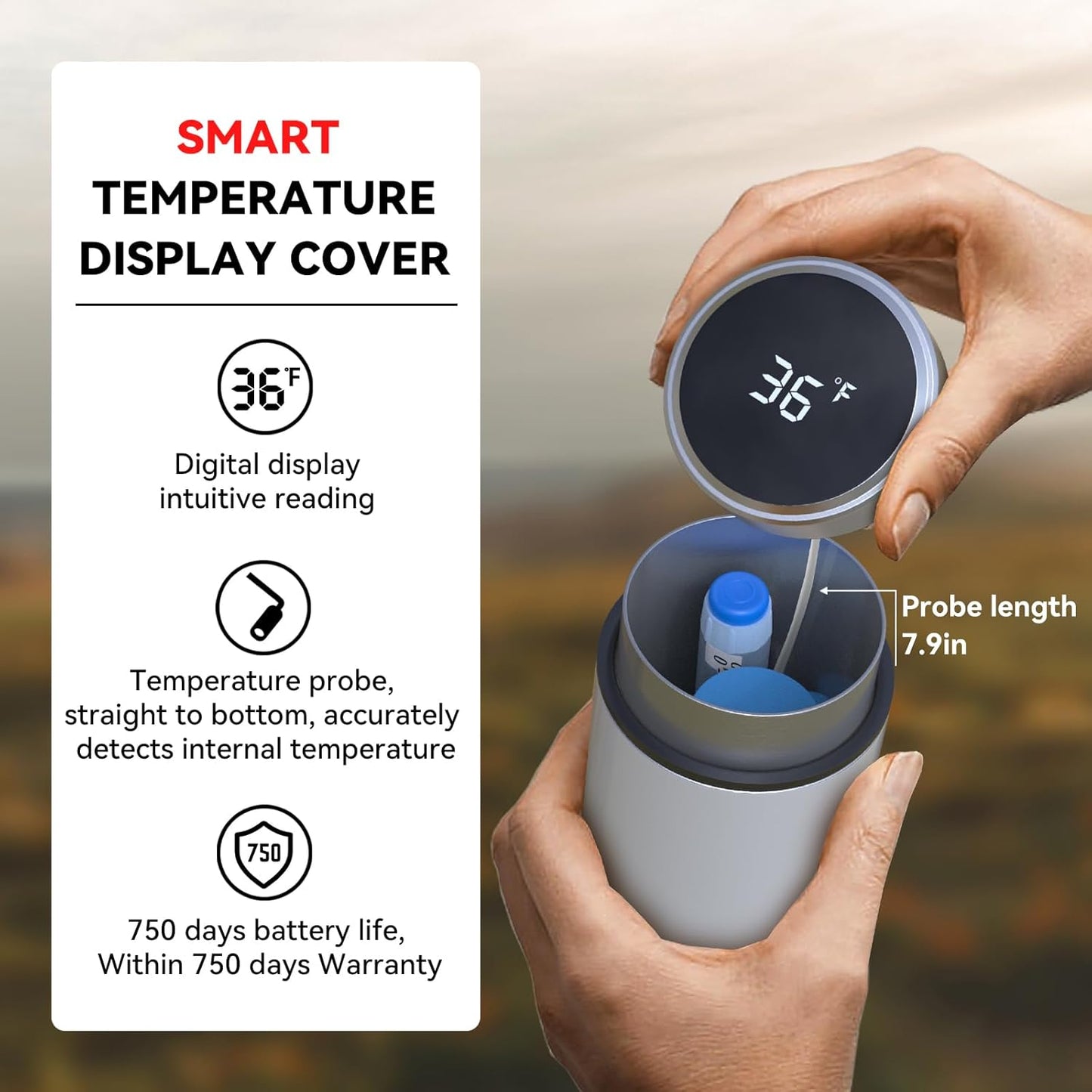 DISONCARE Odyssey 3Pens Insulin Cooler Travel Case Digital Display, Medication Cooler for Travel, TSA Approved Ice PackS, Diabetic Medical Organizer, EpiPen Bag with QR Medical Tag (Polar White)