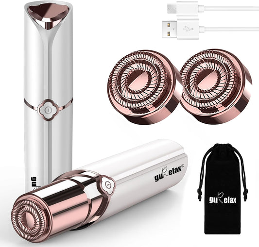 Electric Painless Hair Remover, Facial Hair Removal for Women - as Seen on TV Face Shaver, Hair Removal Device with 2 Replacement Heads