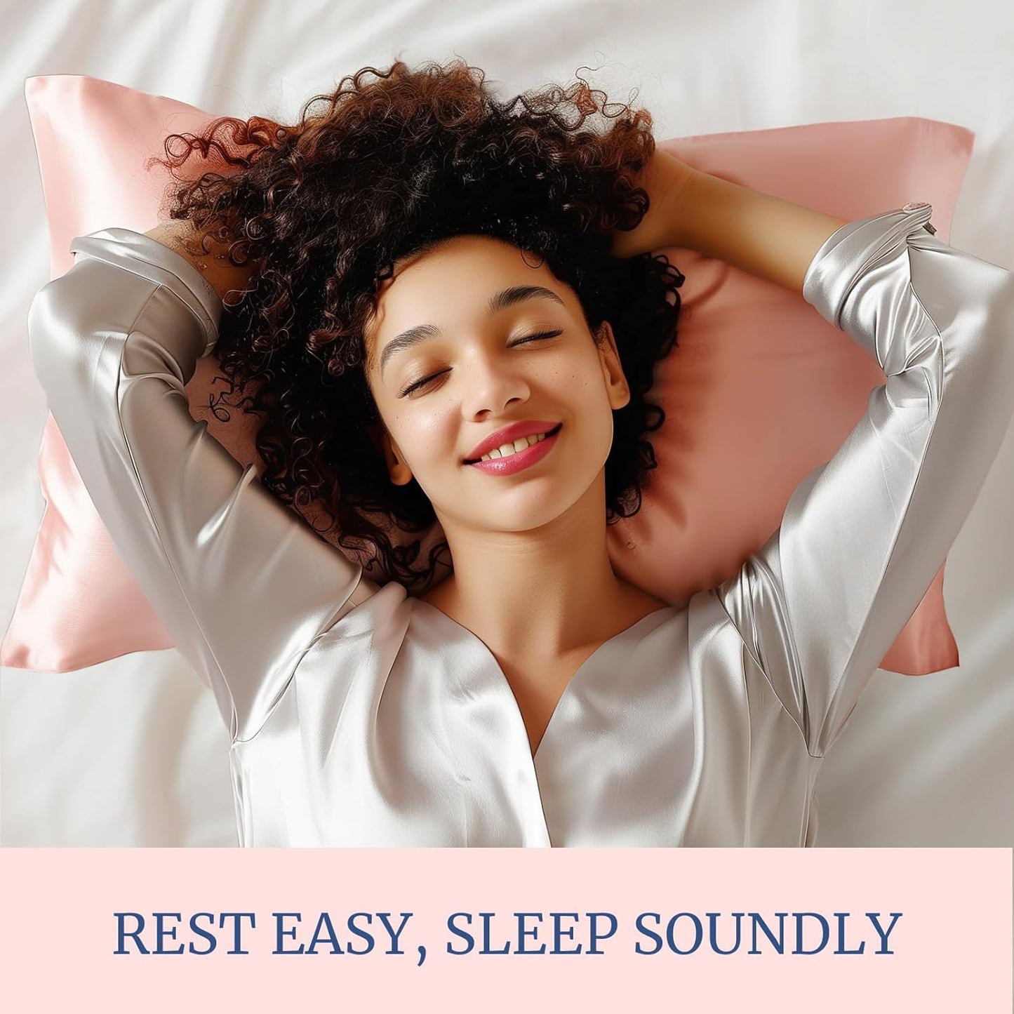 BEDELITE Satin Pillowcase for Hair and Skin, Super Soft and Cooling Similar to Silk Pillow Cases 2 Pack with Envelope Closure, Gift for Women Men(20"x36" King Size, Coral)