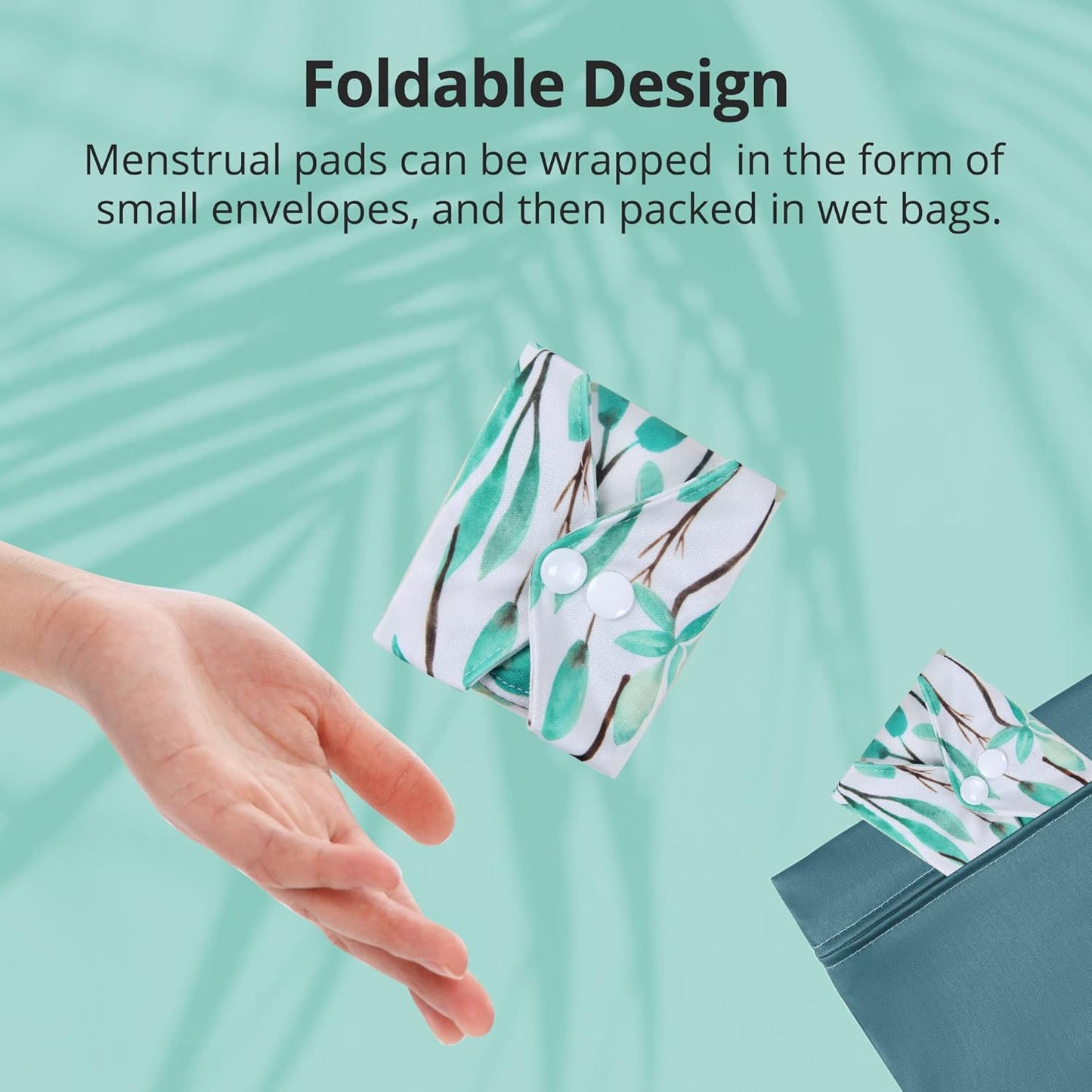 7pcs Set 1 pc Mini Wet Bag +6pcs Absorbent Reusable Sanitary Pads/Washable Cloth Menstrual Pads(Summer,S)…