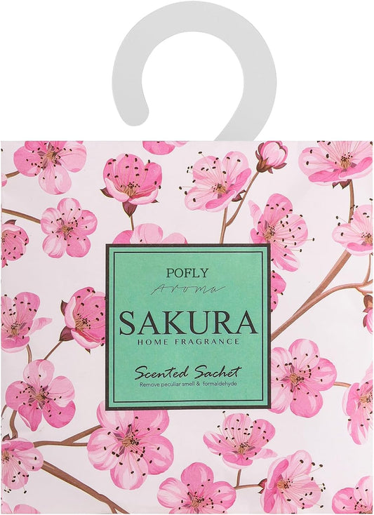 12 Packs Sakura Scented Sachets – Long-Lasting Air Freshener & Closet Deodorizer for Drawers, Closets, Cars & Wardrobes