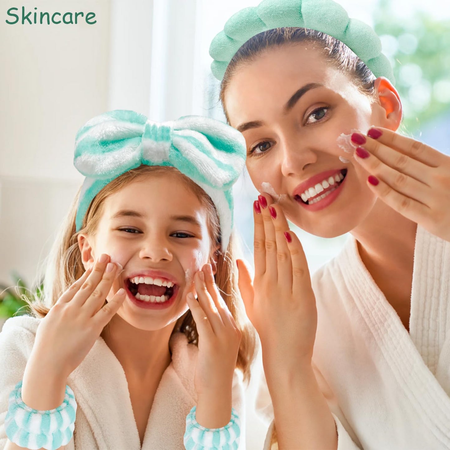 Chanaco Spa Headband, Makeup Headband with Wrist Towels, Hair Accessories for Women and Girls