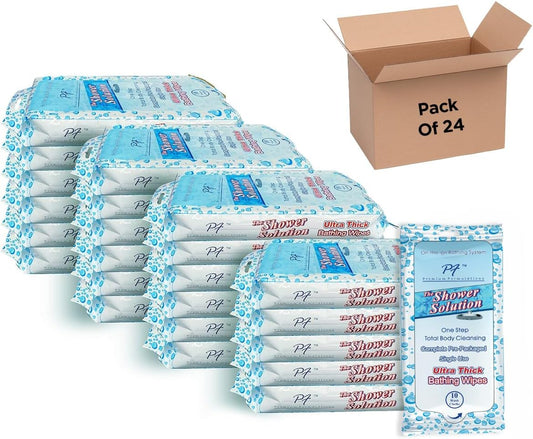 Shower Solutions - Adult Bathing Wipes, Extra Large and Extra Thick, 240 Wipes Bulk Pack