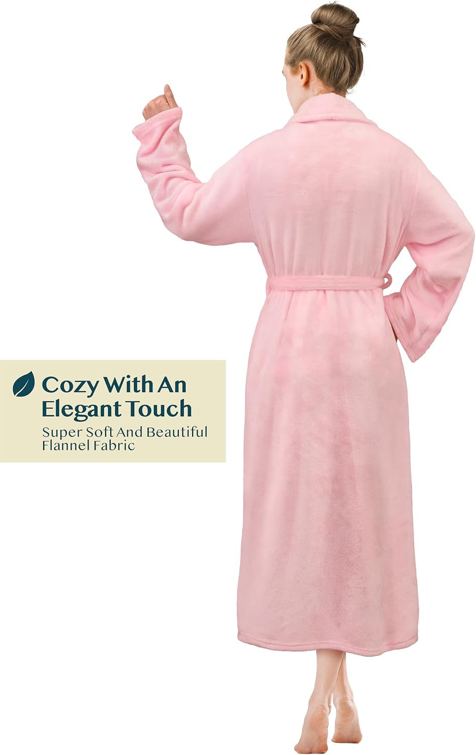 PAVILIA Womens Robe Fleece Plush Soft, Fluffy Fuzzy Cozy Warm Lightweight Bathrobe, Shower Spa House Long Robe for Women