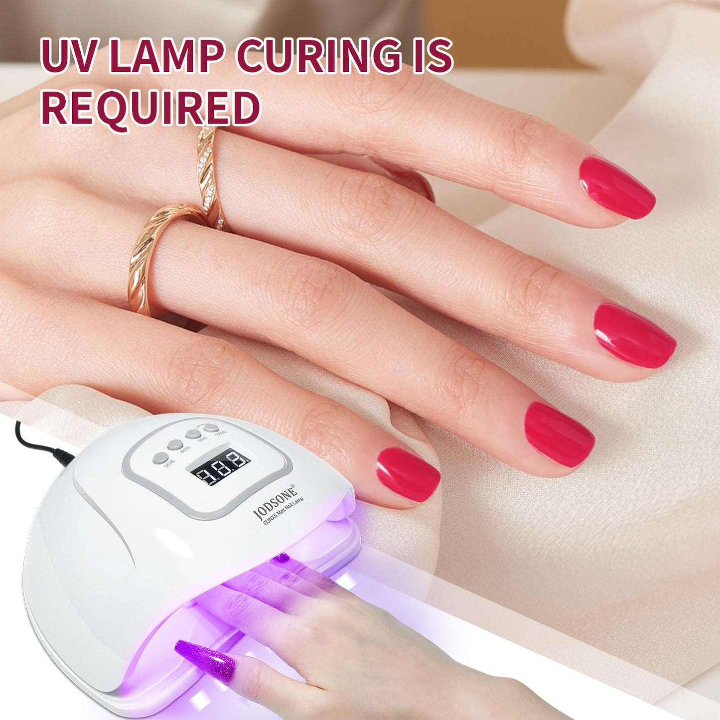 JODSONE 10ml Red Gel Nail Polish Set 6Colors Rose Red Deep All Seasons Neutral Soak off LED Lamp Gel Manicure Set for Nail Art