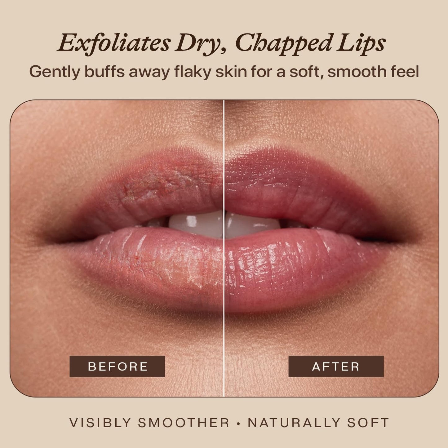 USDA Organic Lip Scrub Vanilla - USA Made with Natural Ingredients, Moisturizing Scrub Exfoliator for Dry Lips, Lip Sugar Scrubber Exfoliator for Smooth Lips, Small Beauty Gifts