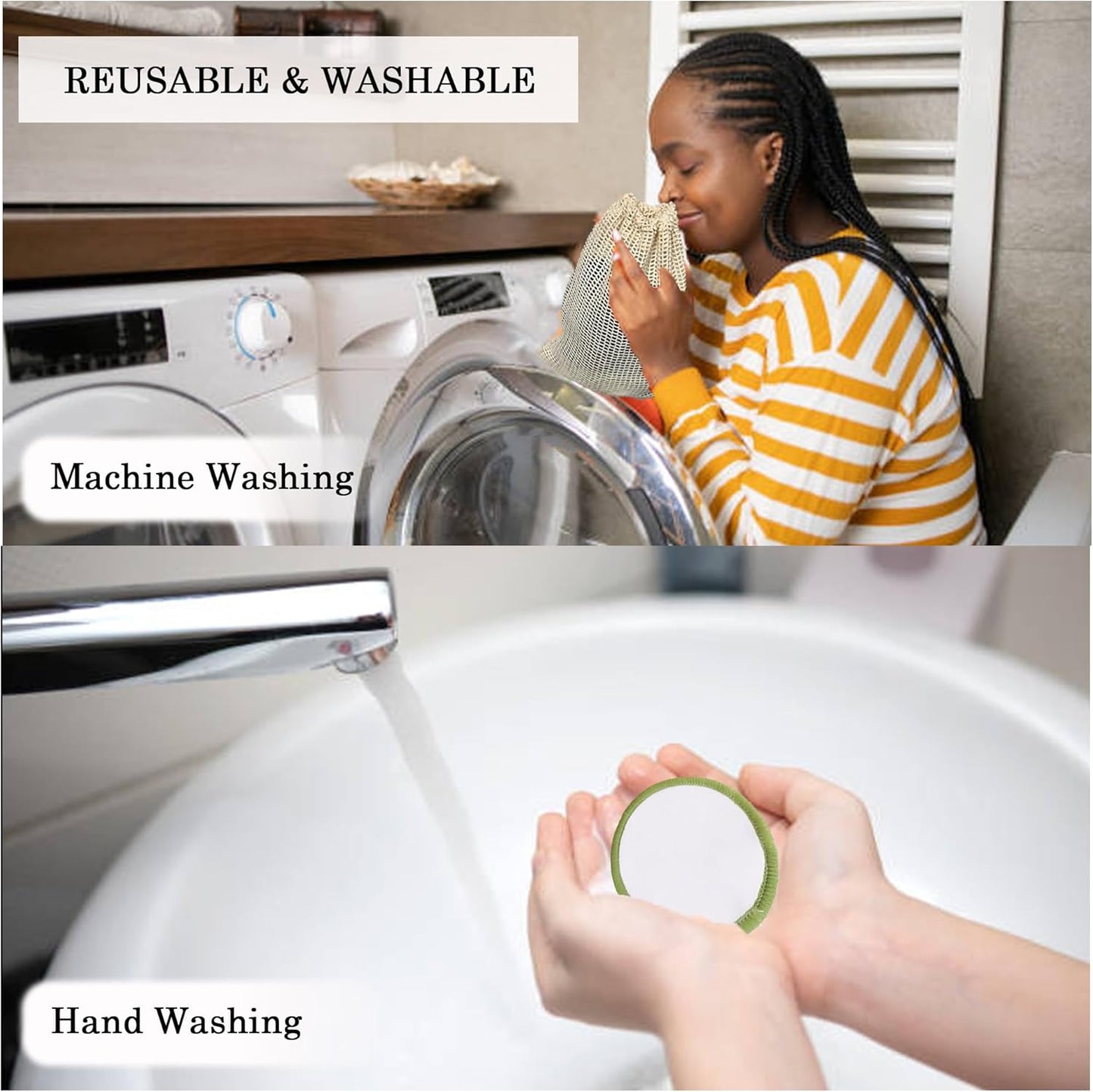 Reusable Makeup Remover Pads - 30 Packs Soft & Washable Bamboo Cotton Rounds, Reusable Face Pads for Skincare & Cleansing, Cotton Rounds with Mesh Bag for Storage