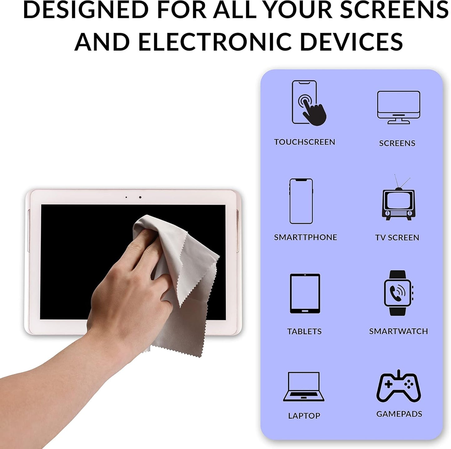 Swanky Computer Screen Cleaner Kit: Set of Electronic Cleaner Spray Microfiber Cleaning Cloth for Tv Cleaner - Ipad Screen Cleaner - iPhone Cleaner - Monitor Cleaner - Laptop Cleaner (2 Oz, 2-Pack)