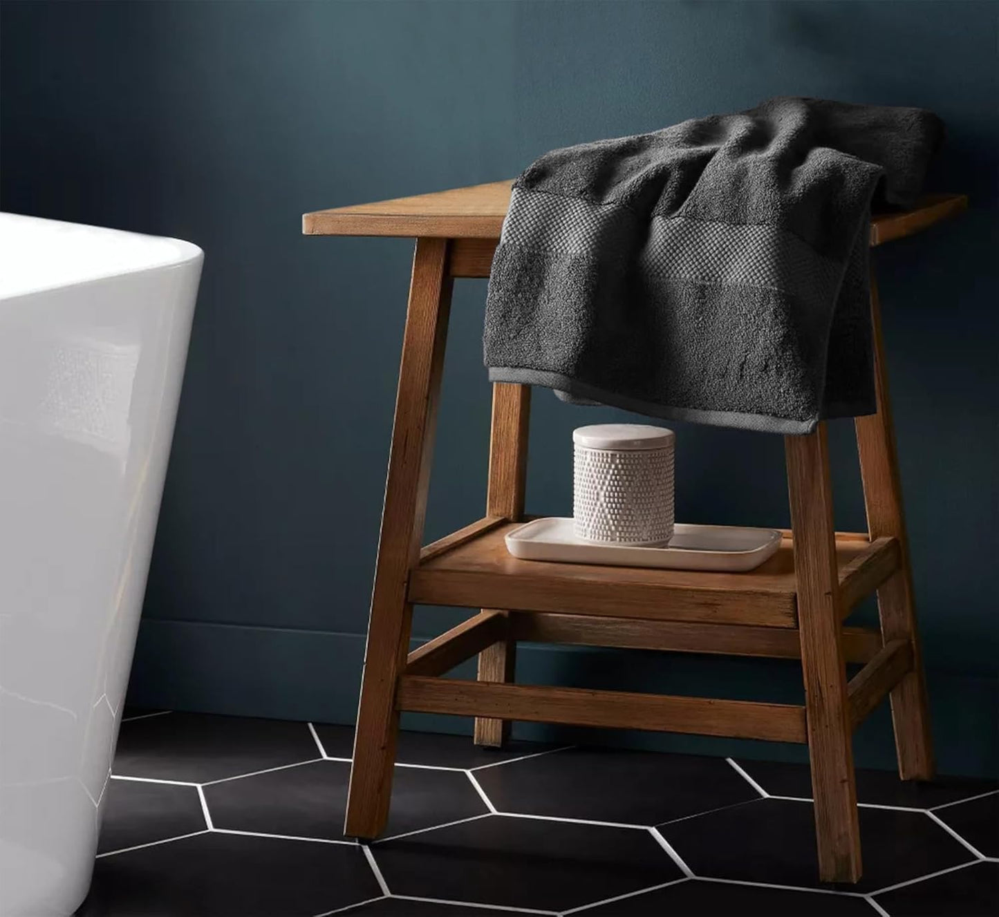 Delara 100% Organic Cotton Towels 650 GSM Plush Feather Touch Quick Dry Towel, 6-Piece Towel Set GOTS Certified, Oeko-Tex Green Certified, 1 Bath Towel, 1 Bath Sheet, 2 Hand Towels & 2 Wash Cloths