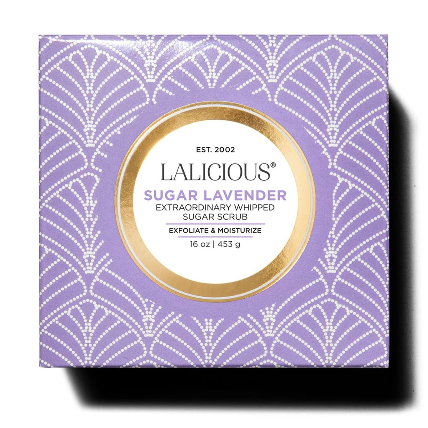LALICIOUS Sugar Lavender Sugar Scrub, Exfoliating Body Scrub, Moisturizing Extraordinary Whipped Body Exfoliator, Gentle Exfoliating Body Scrubber Exfoliator for Radiant Skin, No Parabens - 16oz