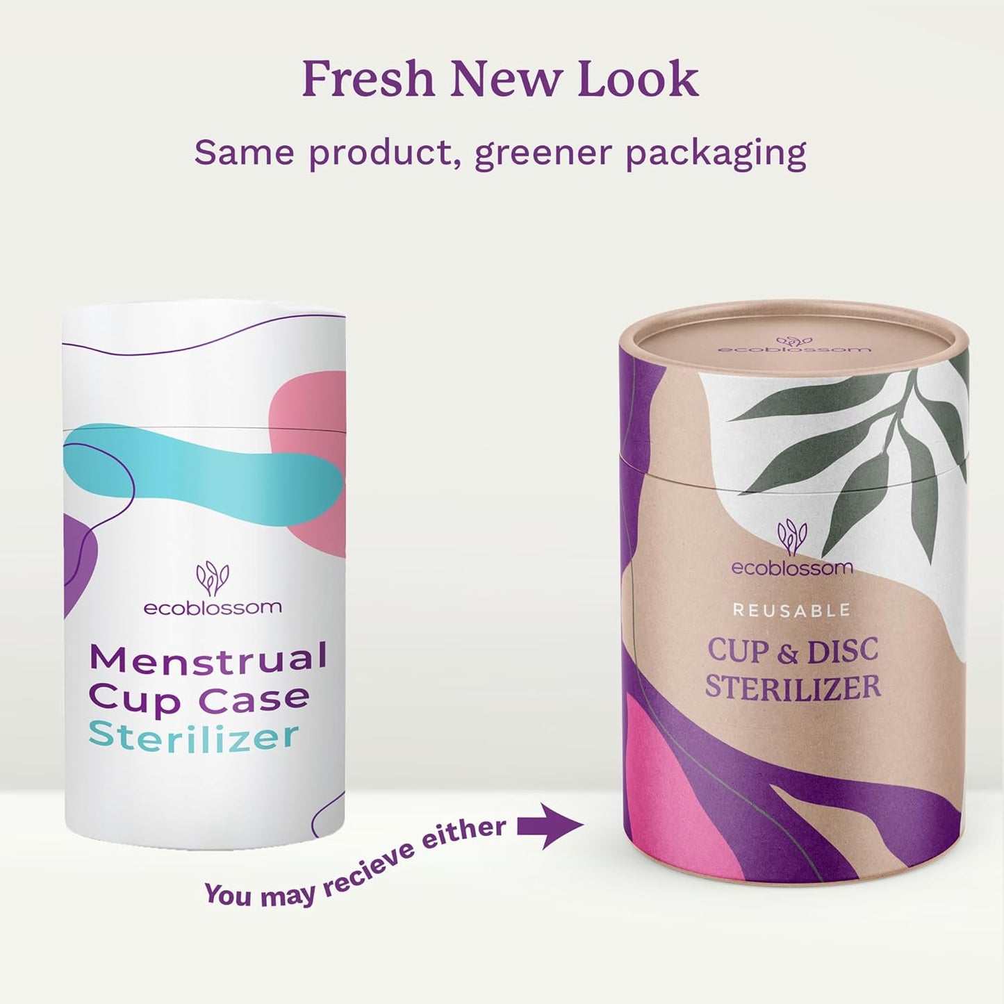 EcoBlossom Menstrual Cup Case and Sterilizer - Reusable Silicone Sterilizing Holder - Cleaner Period for You and Your Disc or Cup - Portable Cleaning Container & Microwave Steamer (Cyan)