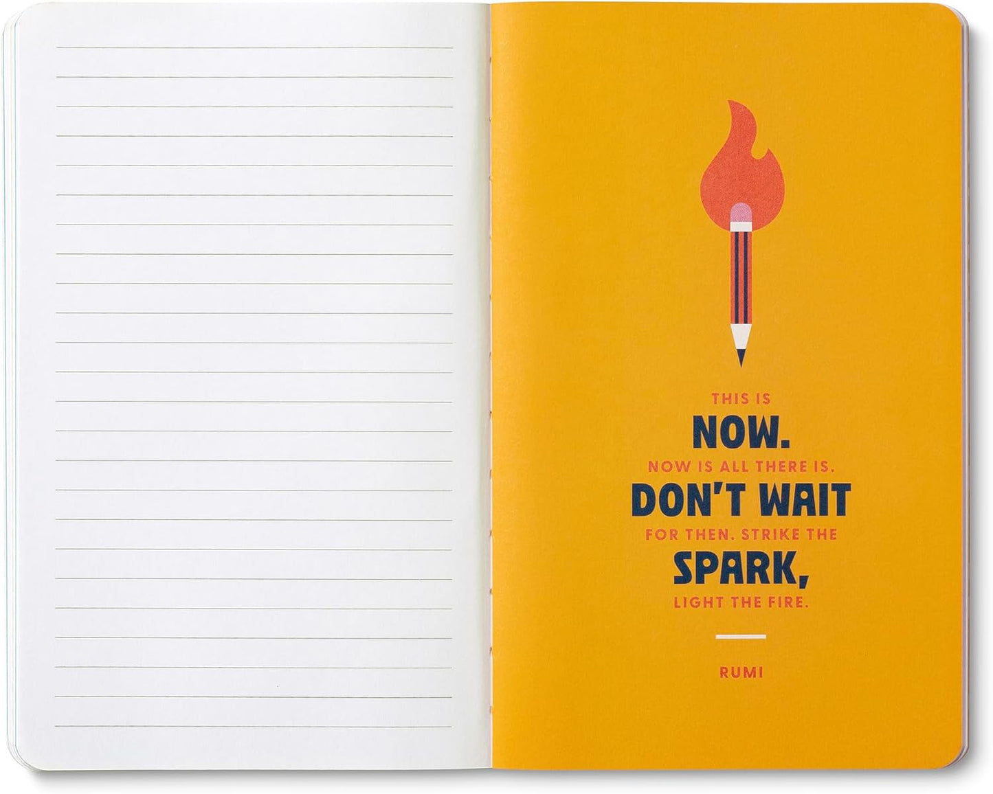 Compendium Softcover Journal – Remember, Ideas Become Things. – A Write Now Journal with 128 Lined Pages, 5″W x 8″H