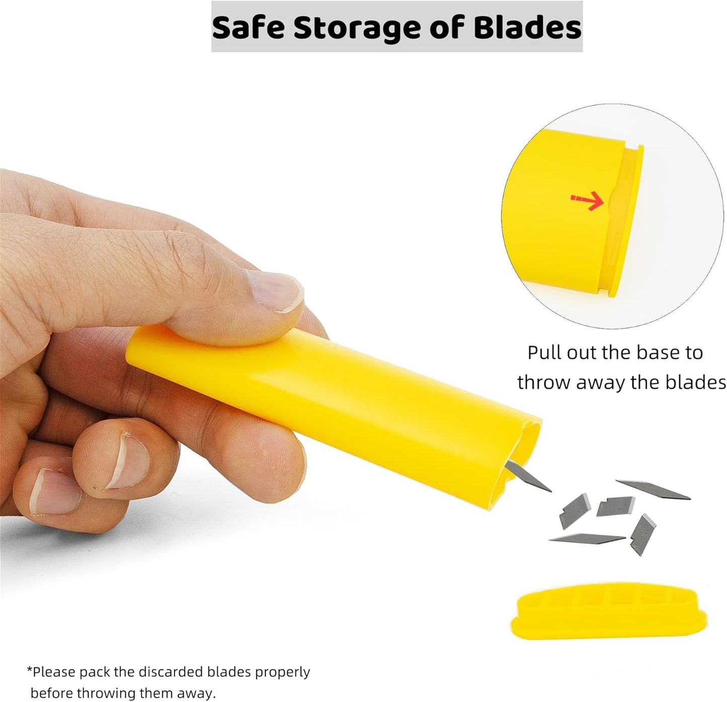 Umaki 2pieces Sharps Disposal Container for 9mm Utility Knife Blades & Razor Blade Disposal Case, Perfect for Home, Warehouses