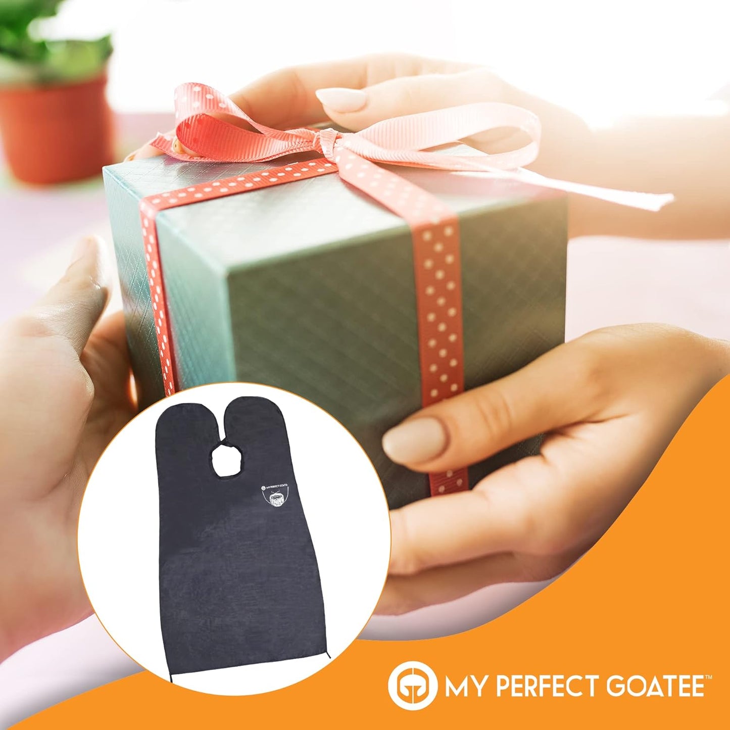 My Perfect Goatee®️ - Beard Shavings Catcher and Cape - Eliminate Hair Shaving from Sink