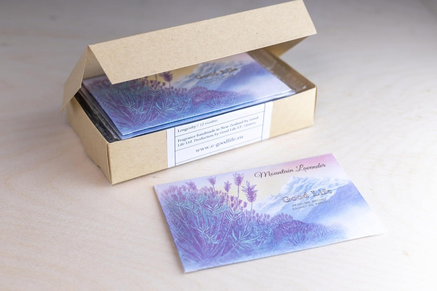 Good Life Mountain Lavender Scented Sachets | Designed in New Zealand | 12 Sachets