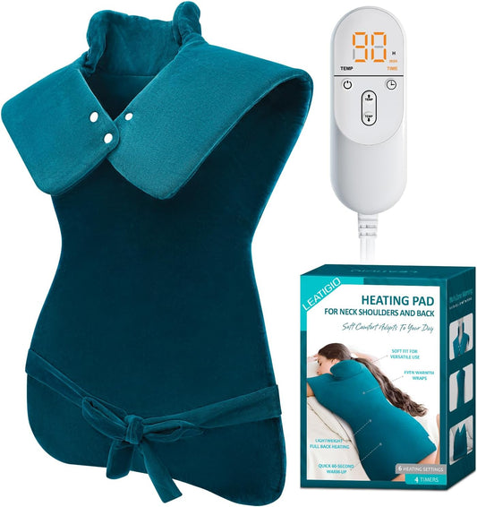 Heating Pad for Neck Shoulders Back Pain Relief, Electric Extra Large Heated Wrap for Full Body Relax, Dry/Moist Heat Pad, Christmas Birthday Gifts for Women Mom Grandma, Stocking Stuffers for Adults