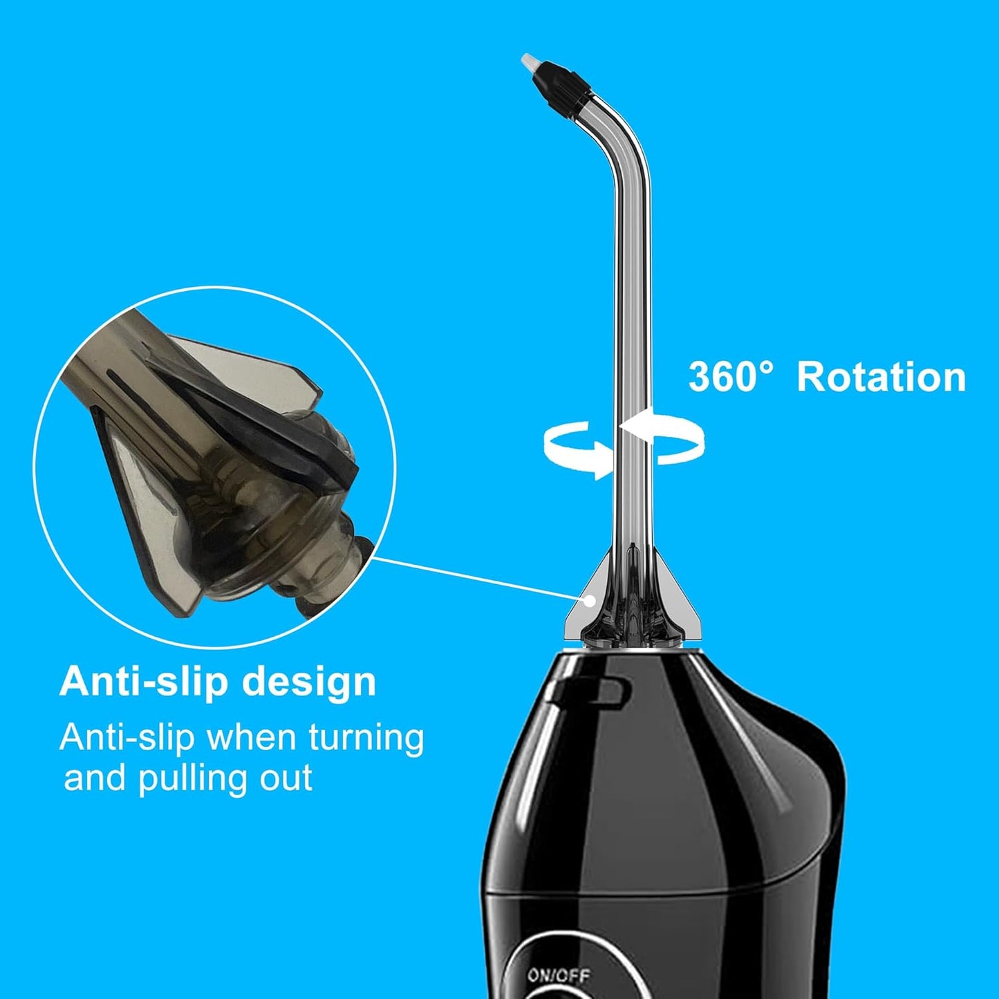 Replacement Head for COSLUS Water Flosser, Replacement Periodontal/Pocket Tips Oral Irrigator Jet Tip Only Compatible COSLUS F5020E