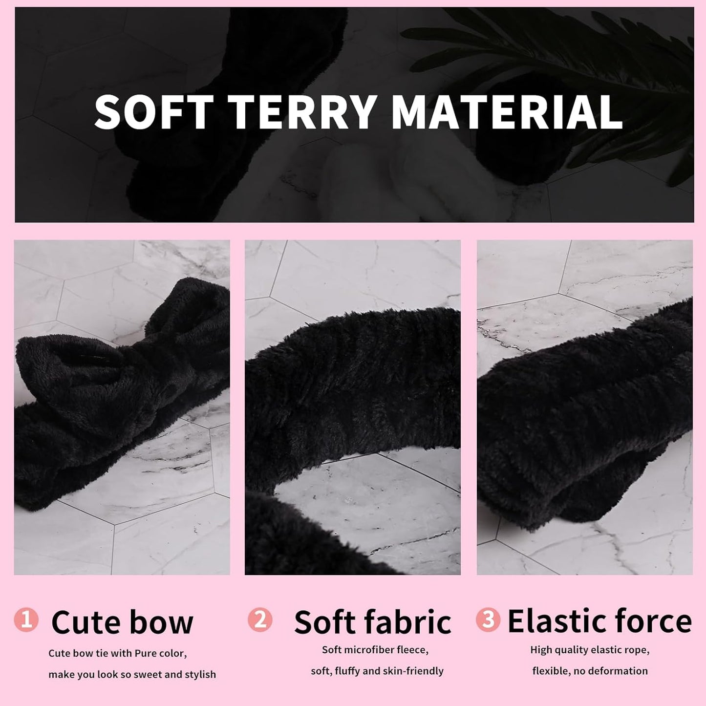 WSYUB Spa Wristbands and Headband Set for Face Washing, Self Care Gifts for Women & Teen Girls