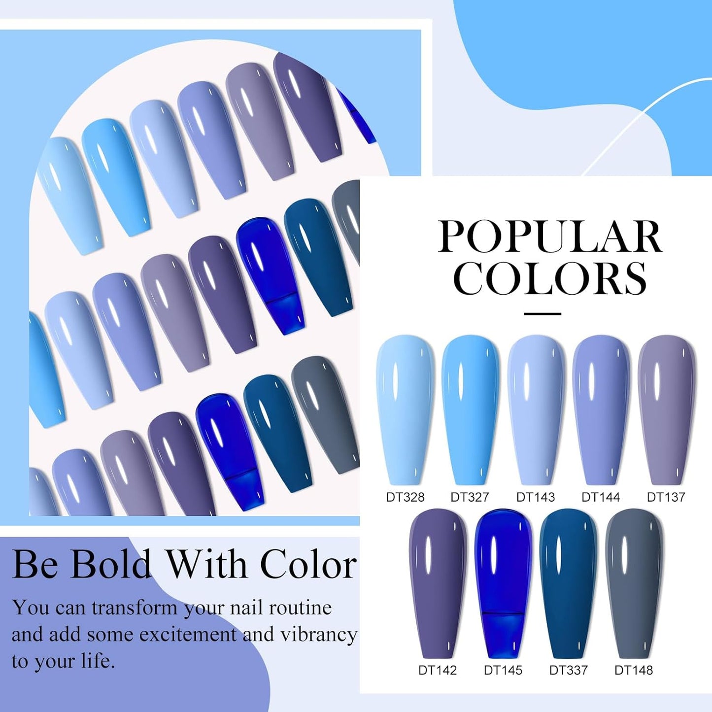 MEET ACROSS 9 Colors Gel Nail Polish + 3PCS Function Gel Nail Polish Kit,Fashion Nail Art Set Design Gifts for Women Manicure Salon (SET4, 12pcs)