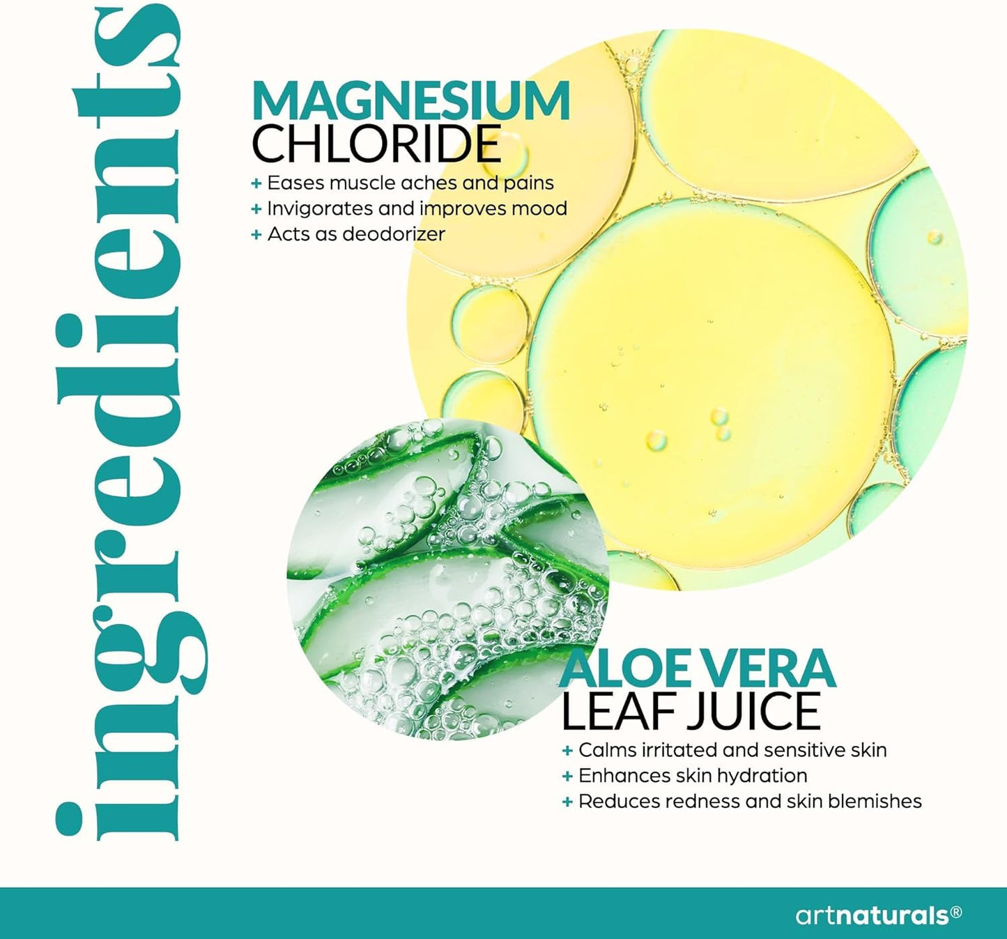 ArtNaturals Magnesium Oil Spray 12 oz + Body Massage Lotion Set 8oz for Feet & Sleep - Extra Strength Cream Ultra-Pure, Relief & Relaxation, Muscle Health Leg & Joint Care Topical Non Itch