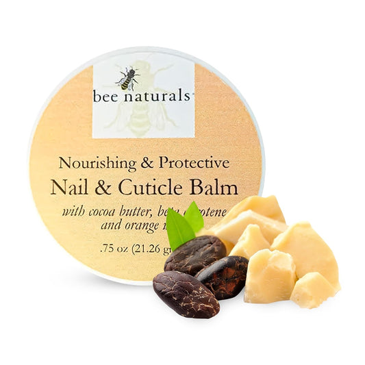 Nail & Cuticle Balm - Cocoa Butter & Beta Carotene Blend for Strong, Smooth Nails - luscious natural tangerine fragance Shea Butter & Beeswax Cruelty-Free Nail Care