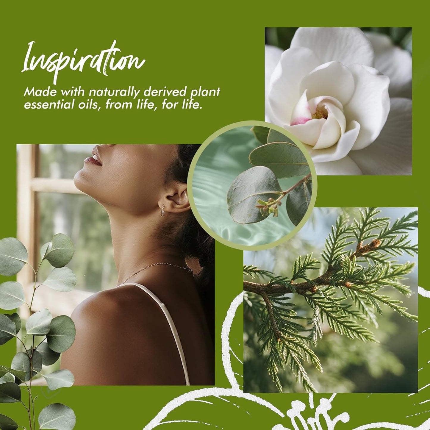 Fragrant Room Spray, Fir Grove, Eucalyptus Leaves, Gardenia Bloom, 3 x 3.4 fl oz, Air Fresheners Odor Eliminator for Home, Bathroom, Concentrated Room Spray