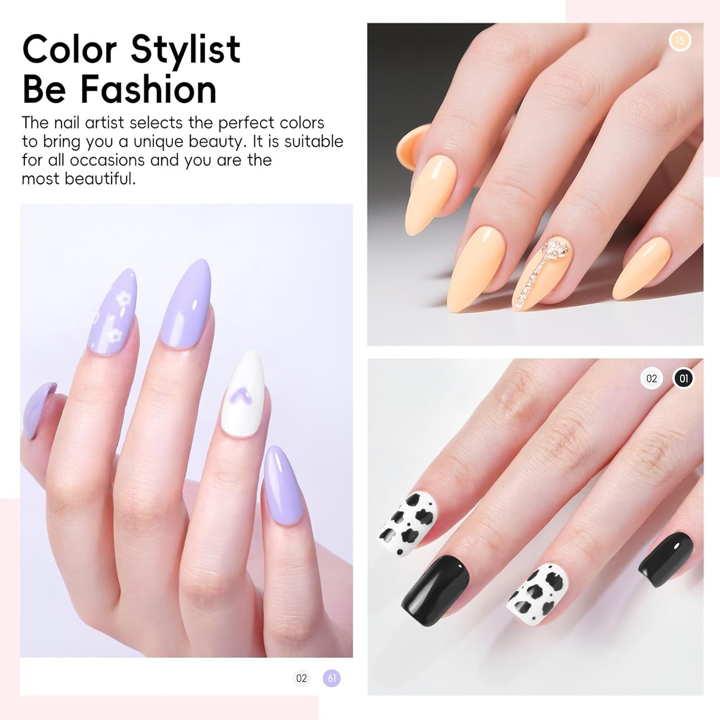 COSCELIA 40pcs Gel Nail Polish Set, 35 Colors Gel Polish with 5 Top Base Coat Red Nude Pink Glitter All Seasons Colors Nail Art Manicure Kit Salon DIY at Home Gifts for Women