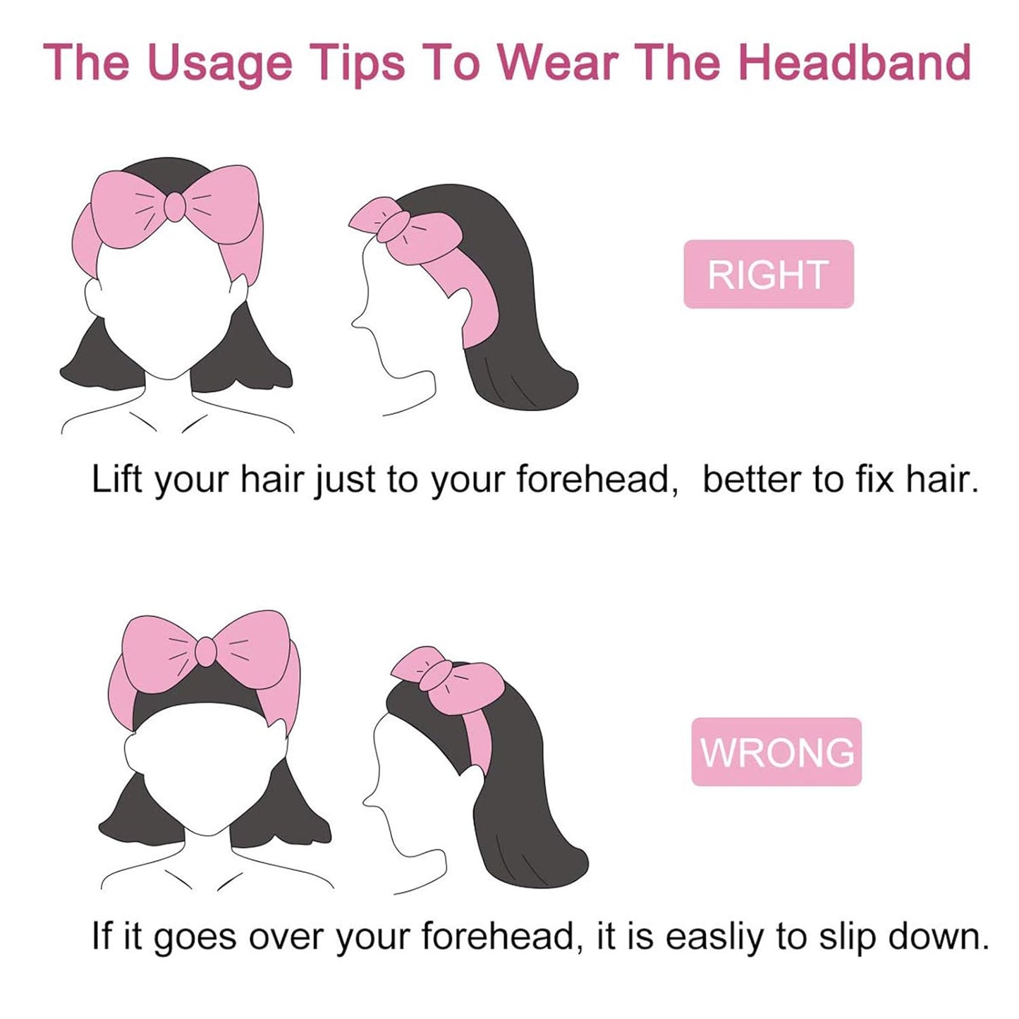 6 Pcs Spa Facial Headbands Set - Soft Fleece Headbands for Makeup, Face Washing, Skin Care, Yoga, and Shower with Bow Hair Band