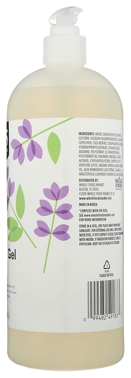 365 by Whole Foods Market, Foaming Shower Gel, Lavender, 32 Fl Oz