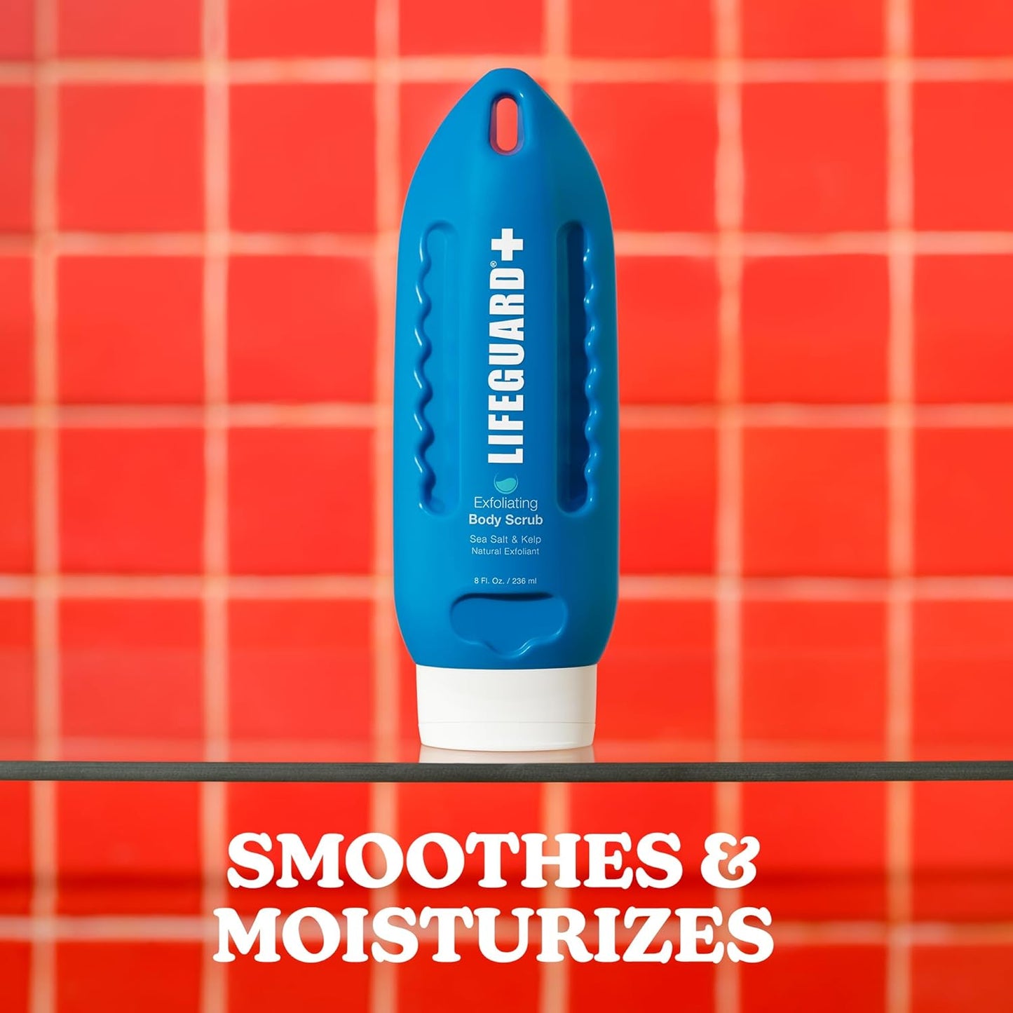 LIFEGUARD Exfoliating Body Scrub - Sea Salt & Kelp, Exfoliates and Deeply Hydrating, Moisturizing for Smooth Skin, Gentle for Sensitive Skin - 8 fl. oz.