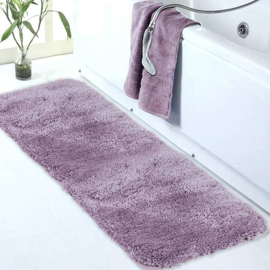 Walensee Large Bathroom Rug (24 x 72, Lavender) Extra Soft and Absorbent Shaggy Bath Mat Machine Washable Microfiber Non Slip Luxury Floor Mat