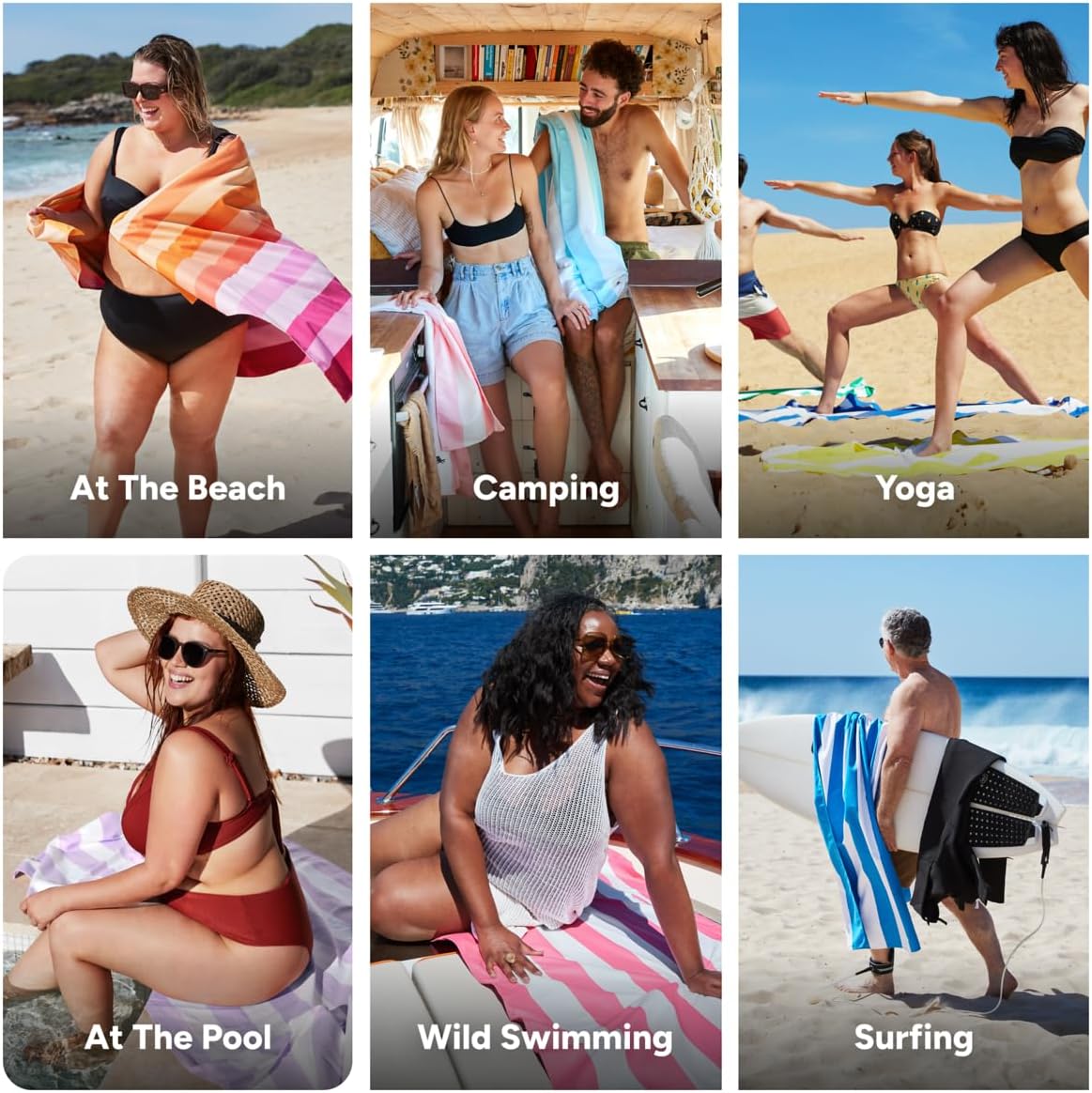 Dock & Bay Kid's Towel - for Beach Use - Quick Dry, Sand Free - Compact, Lightweight - 100% Recycled - Includes Bag - Summer - Miami Sorbet, Large (160x90cm, 63x35)