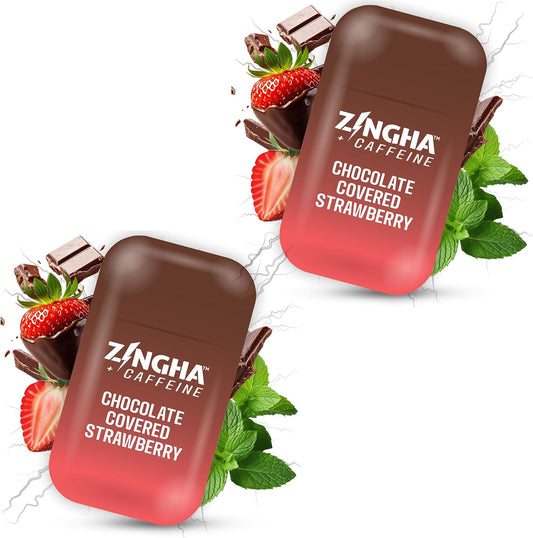 Caffeinated Aromatherapy Nasal Inhaler Stick – Natural Energy Boost with Essential Oils + Caffeine – Focus, Refresh & Breathe Easy (Chocolate Covered Strawberry)