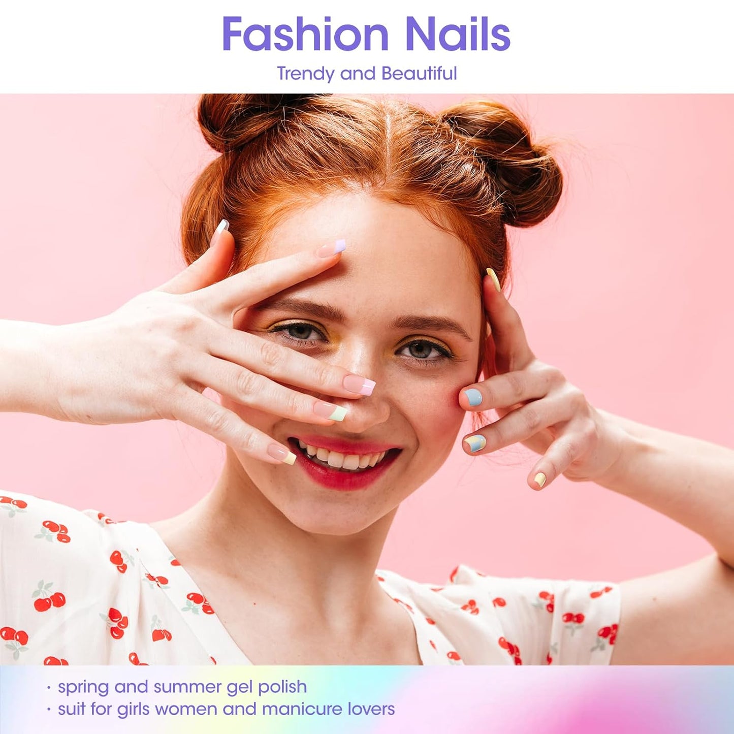 GELLEN Pastel Gel Nail Polish, Spring Summer Gel Polish Macaron Colors Nude Pink Purple Blue Green Yellow, No Wipe Soak Off Long Lasting UV Light Gel for Women Girls Manicure Salon Home, 10ml