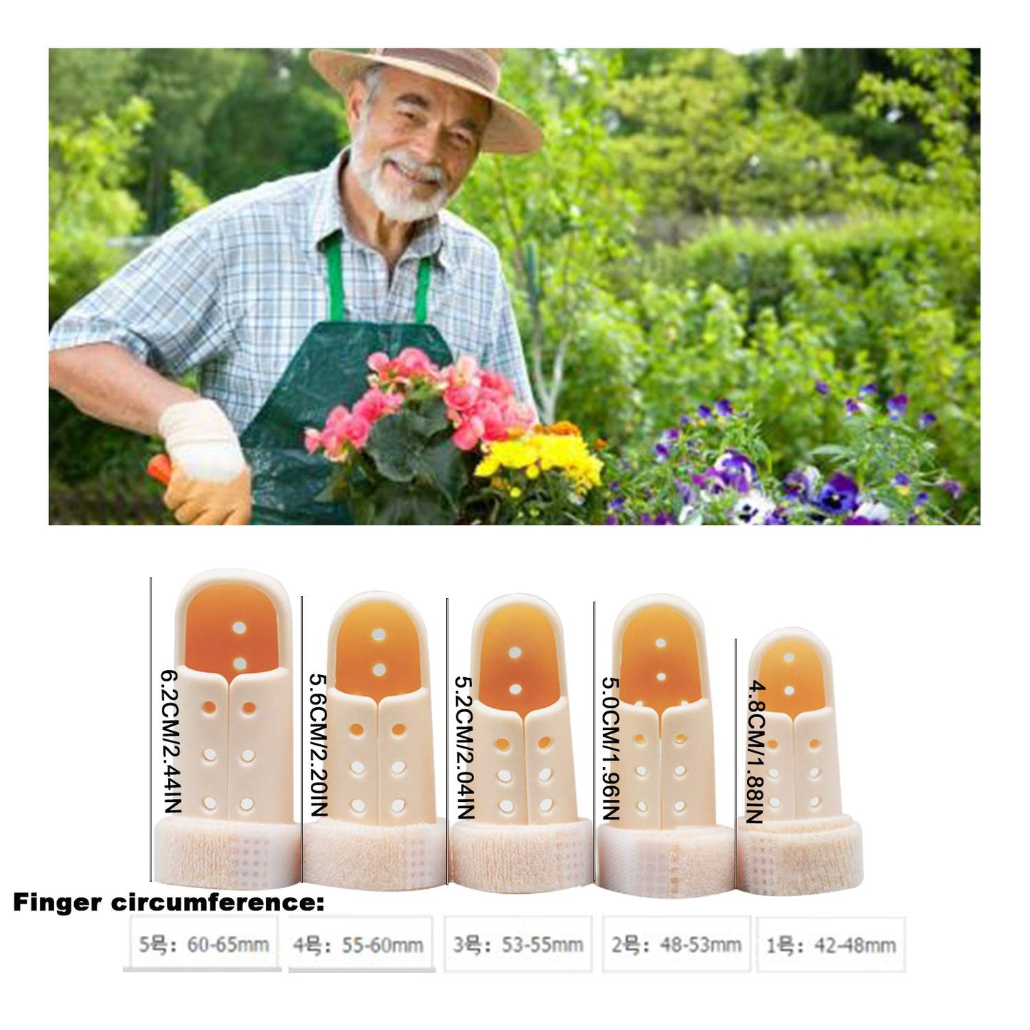 5 Pieces Finger Splint, Mallet Finger Support, Straighten Finger Plastic Finger Protector for Finger Arthritis, Trigger Finger and Finger Joint Pain