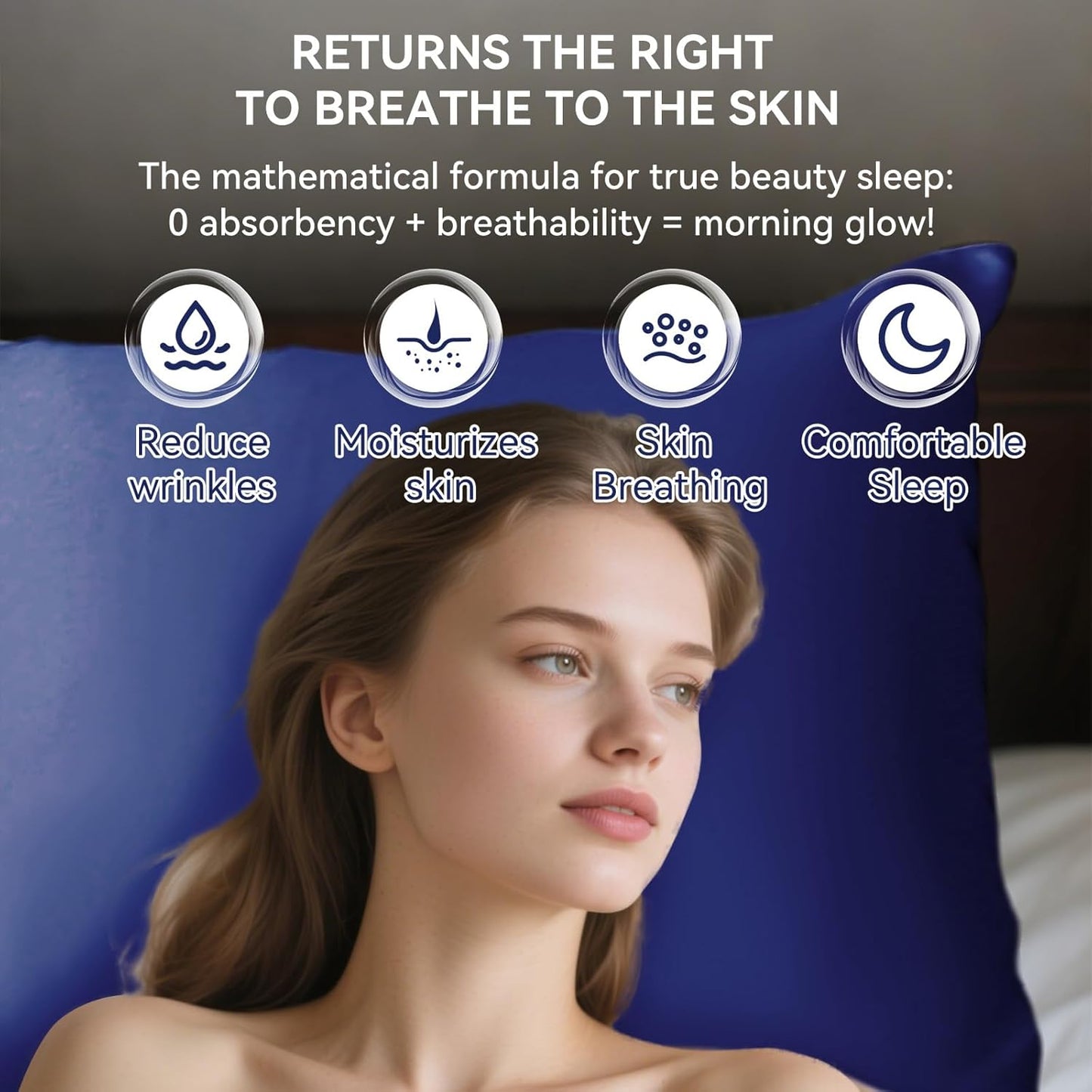 Tyfitb Satin Pillowcase Set for Hair & Skin Care – Cooling, Hypoallergenic, Anti-Frizz, Wrinkle-Free – Soft, Luxurious Pillowcases with Envelope Closure – 2-Pack, King Size 20x36, Gift-Ready