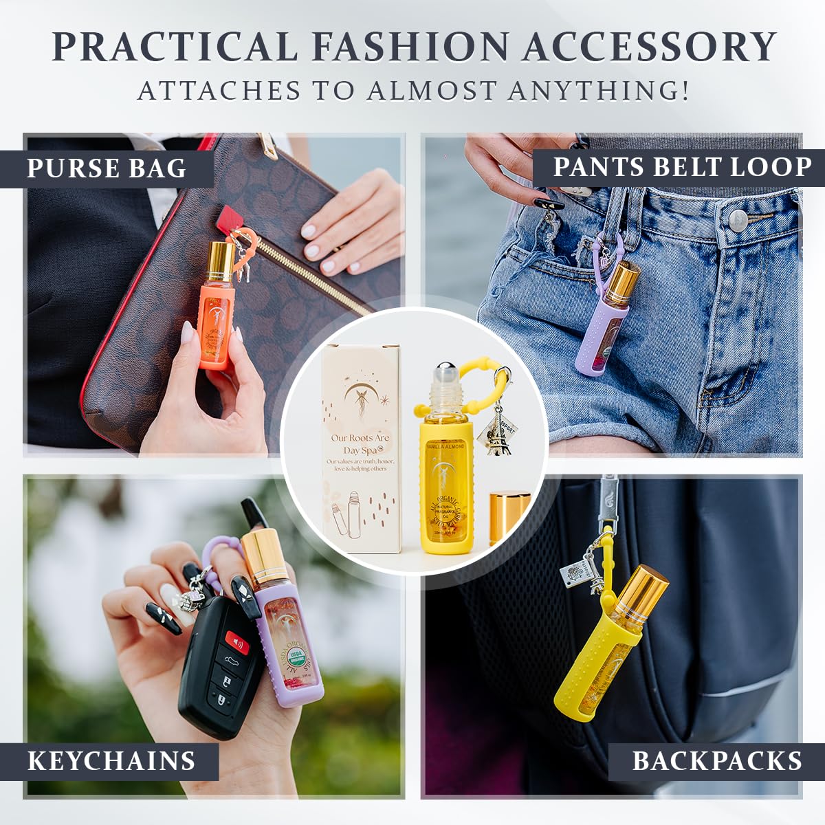 Vanilla Almond Organic Nail Cuticle Oil Pen with Jojoba, Coconut MCT, and Rosehip for Nail Hydration, Growth & Strength, Travel Size Keychain(0.34 Fl Oz)