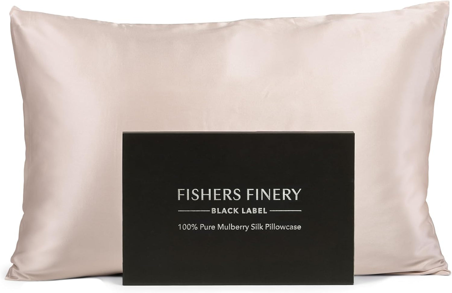 Fishers Finery 30mm 100% Pure Mulberry Silk Pillowcase, Quality Tested (Taupe, Queen)