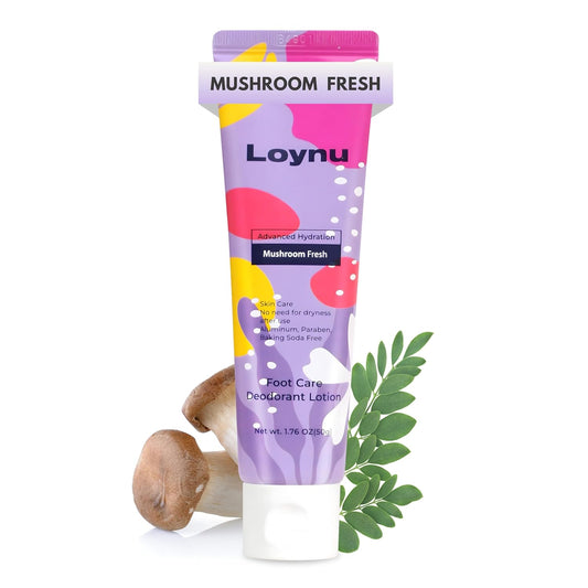 Foot Cream for Long-Lasting Odor Control (Neutralizes Odor at the Source) (Hydrates Dry, Cracked Feet) with Natural Mushroom Extract