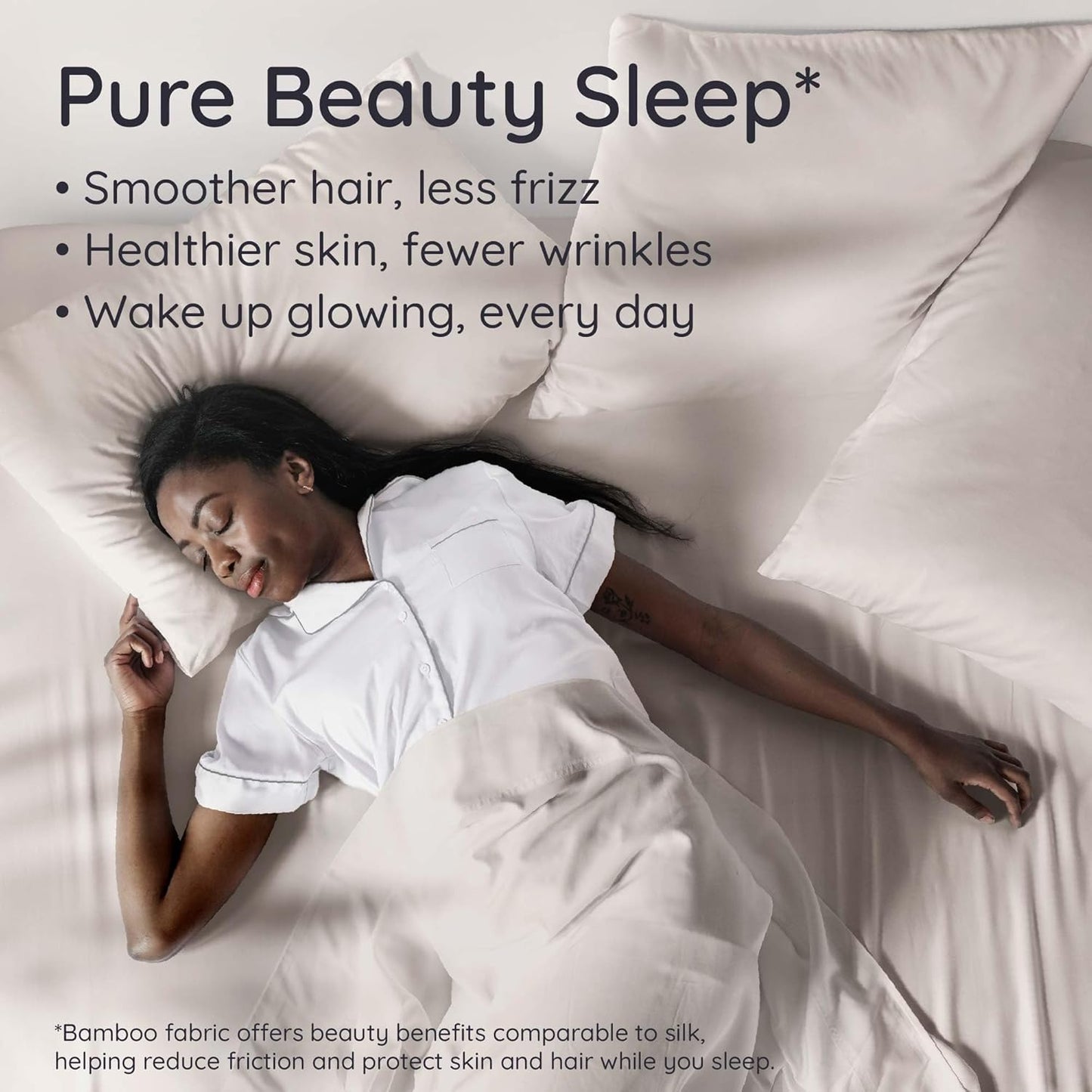 Bambaw 100% Viscose Derived from Bamboo Pillowcase Standard Size – Set of 2 Cooling Pillow Cases with Envelope Closure, Breathable & Soft Pillow Cases Standard Size (Sand)