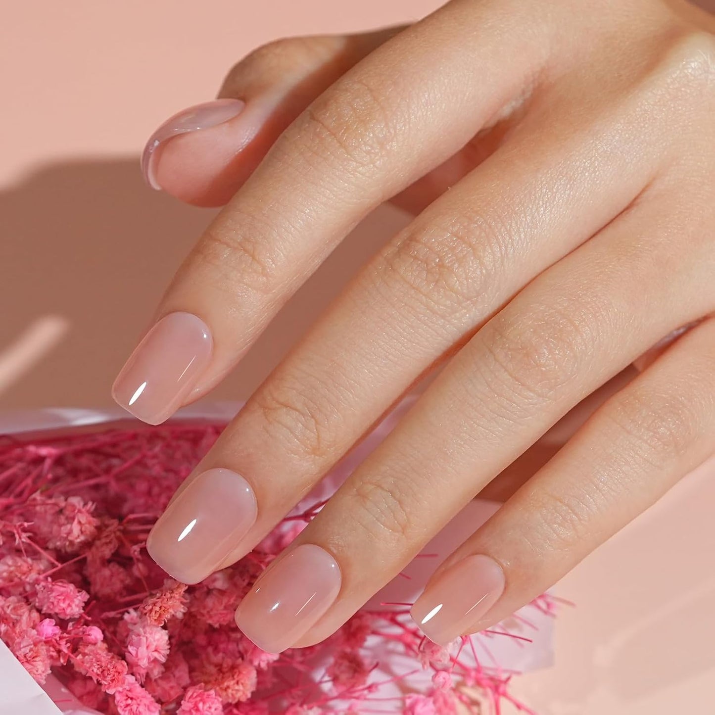 Jofay Fashion Nude Gel Nail Polish 10ml - All-in-One Step Gel Polish Soak Off LED/U V Lamp DIY Salon Manicure at Home Long Lasting Glossy Finish Home Nail Salon Gift for Women & Girls (0.33 Fl Oz)