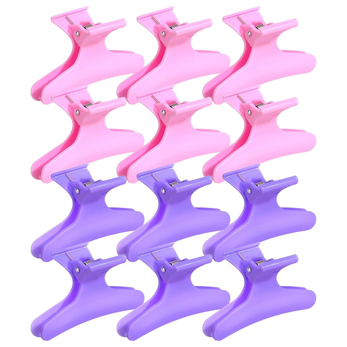 Ondder Pink Purple Butterfly Hair Claw Clips for Styling & Sectioning - Makeup Hair Accessories for Women & Girls