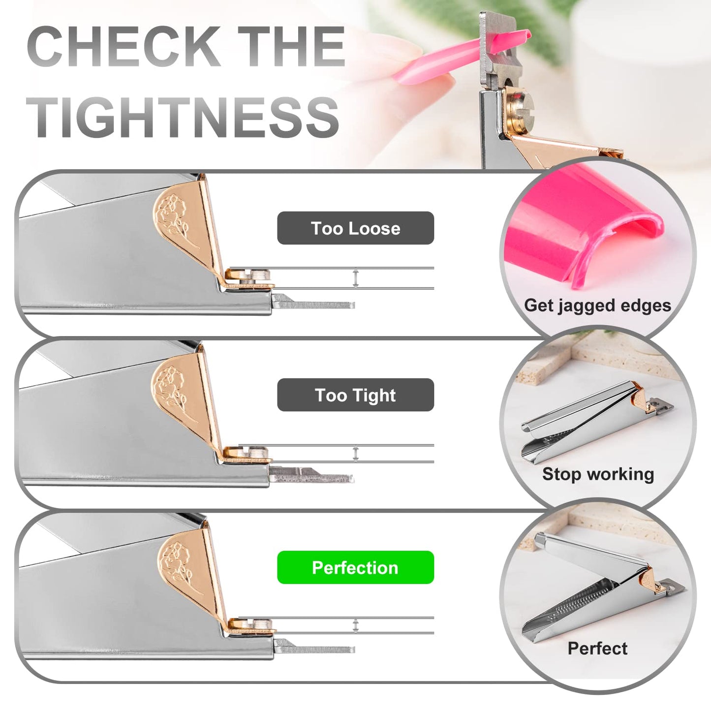 Nail Clippers for Acrylic Nails, Silver Premium Stainless Steel Fake False Acrylic Nail Cutter, Sharp Blade Nail Manicure Nail Tips Clipper for Salon Home DIY Nail Art Beauty Design by GA&EN