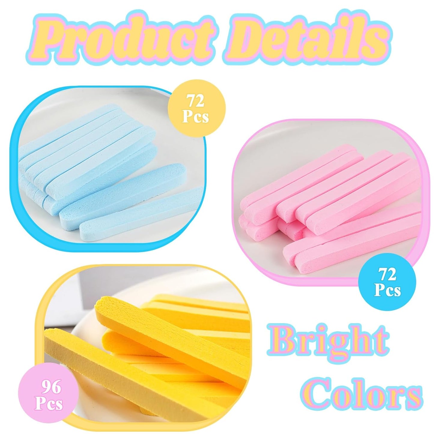 240 Pcs Compressed Facial Sponge,Professional Makeup Removal Sponge,Round Face Cleaning Sponge for Spa,Exfoliating,Face Wash(Yellow,Pink,Blue)