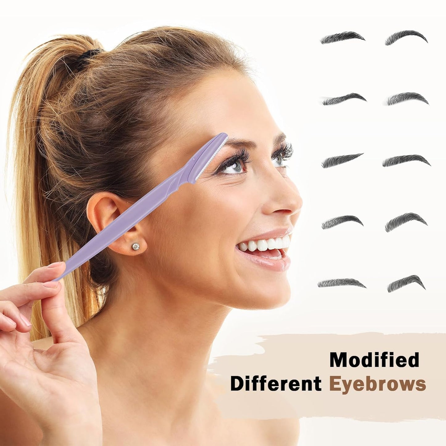 D 18 PCS Eyebrow Razor,Dermaplane Razor,Face Razors for Women,Dermaplaning Tool for Face,3 Colors Facial Hair Shavers with Precision Cover,Facial Hair Remover for Women,Eyebrow Trimmers for Men(Gray)