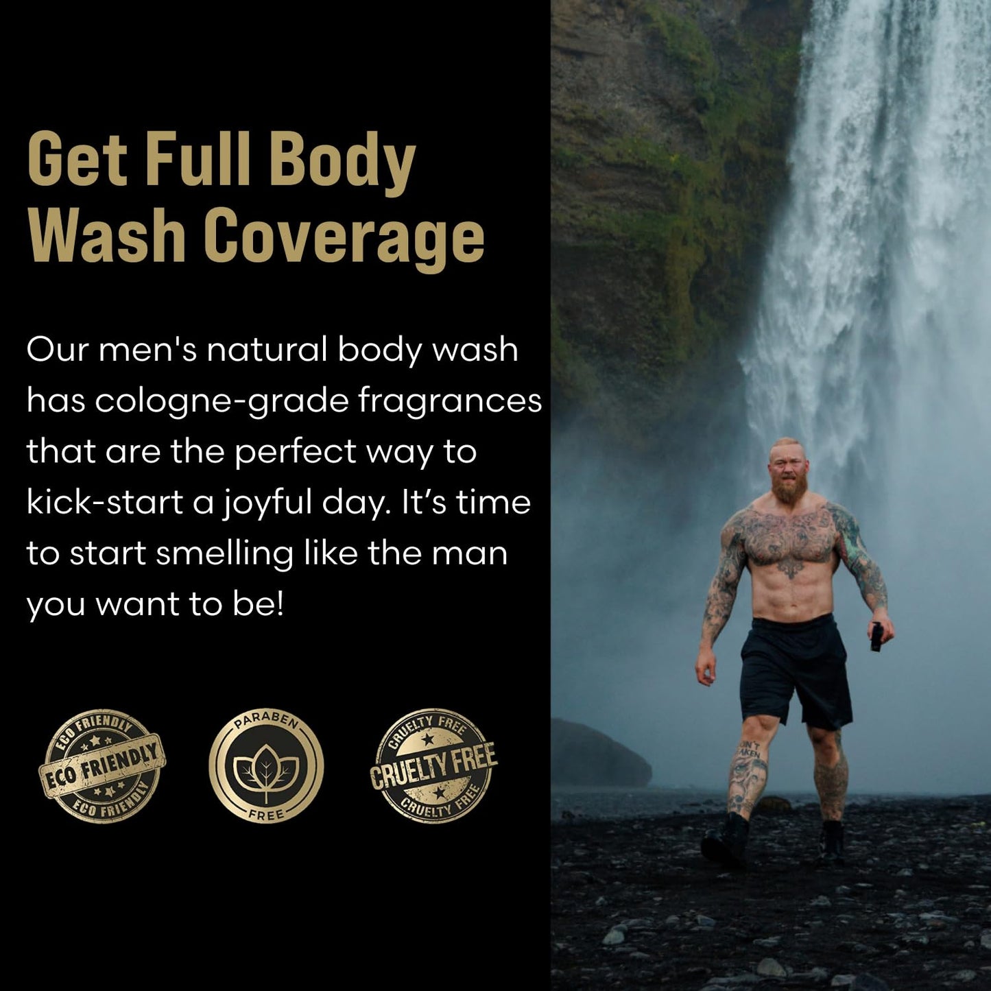 The Beard Struggle Men's Body Wash Viking Storm - Silver Collection - Skin Cleaning Agent - Natural Body Wash - Shower Gel Liquid Soap - 240 mL / 8 US. fl. oz.