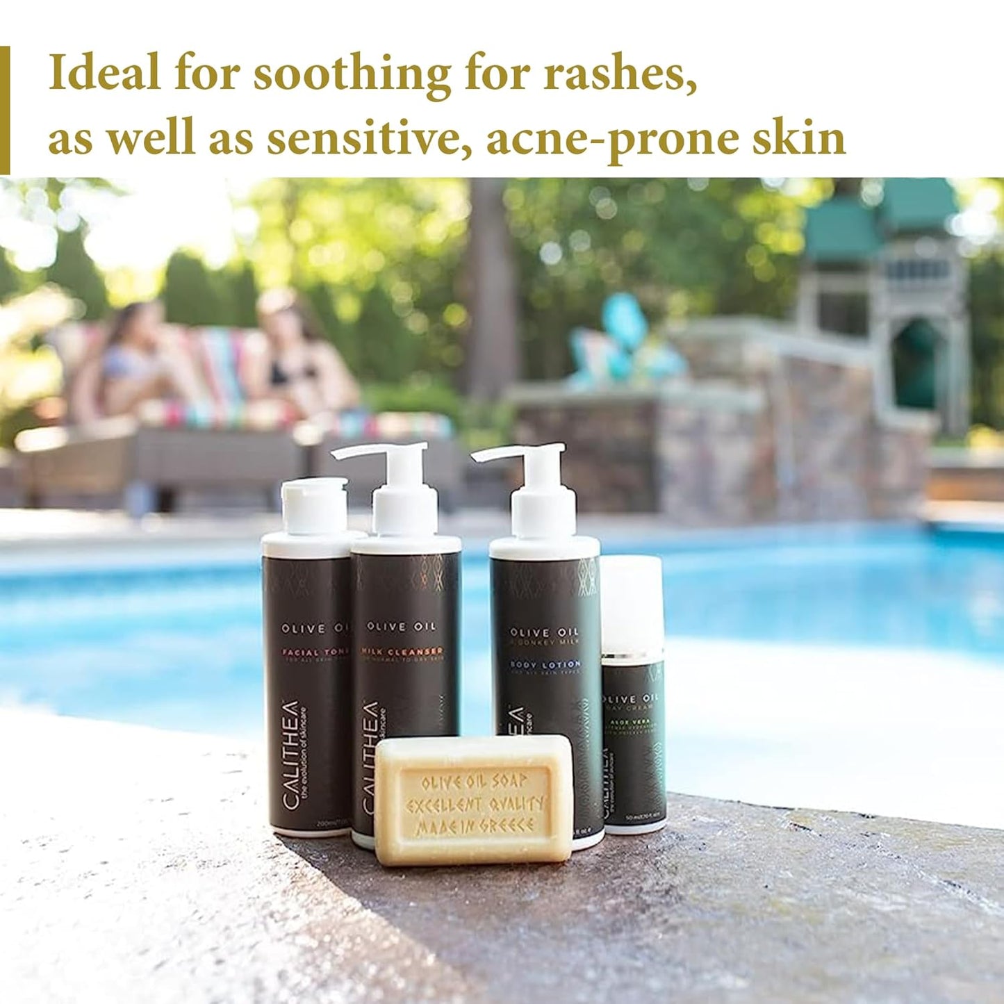 Calithea 3 Pack Soap Bars: Olive Oil Soap with Argan Oil