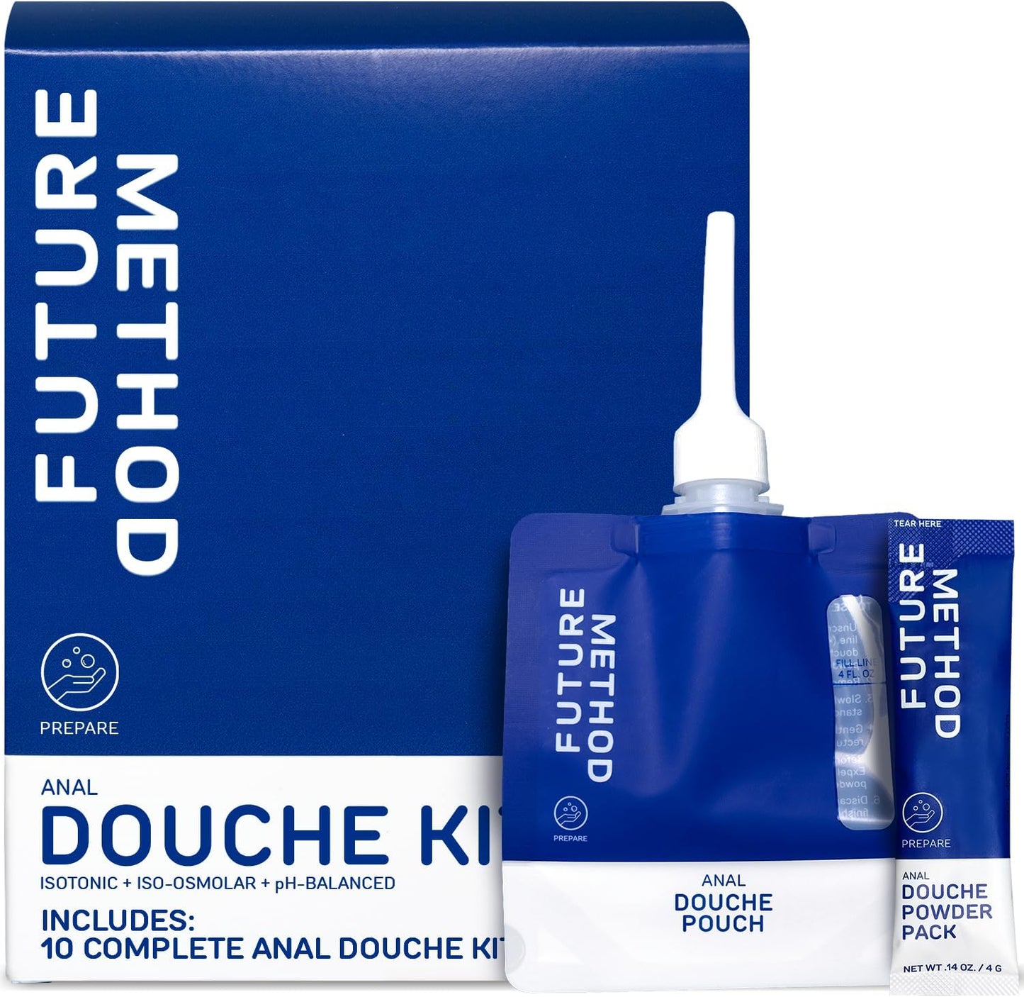 Anal Douche Kit 200ml - Disposable Intimate Wash - All-in-1 Anal Cleaner with Isotonic and Iso-Osmolar Solution - Hydrating and Calming Gentle Care for Safe and Confident Play, (Pack of 10)