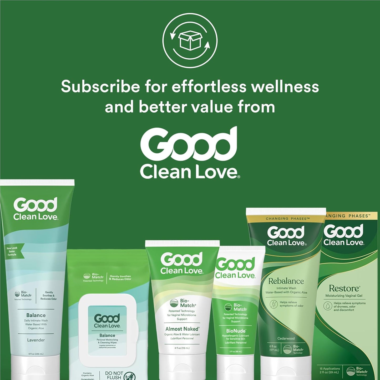 Good Clean Love Balance pH-Balanced Feminine Wipes, Supports Vaginal Health Naturally & Reduces Odor, Non-Irritating Moisturizing & Cleansing Hygiene Product Made with Organic Aloe, (30 Count)